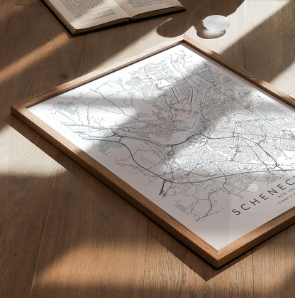 Schenectady Map Print