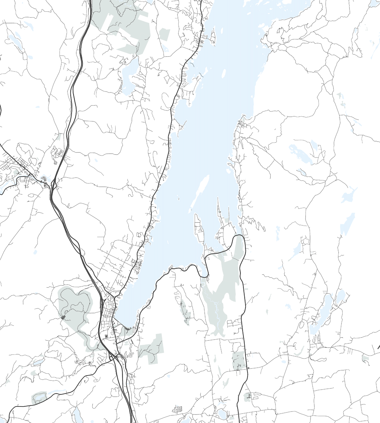 Lake George Map Print