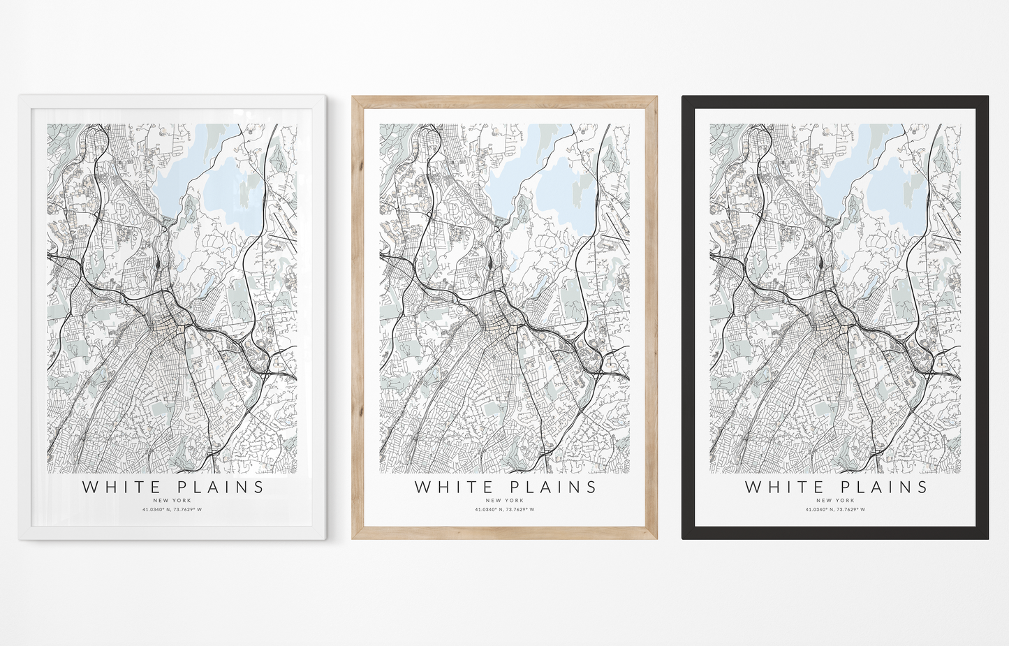 White Plains Map Print
