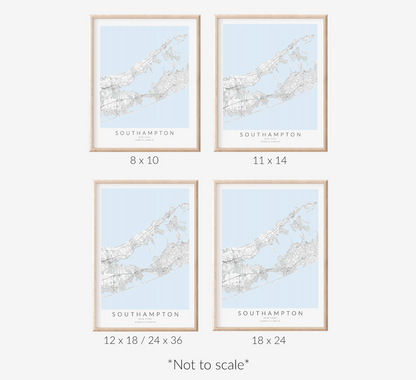 Southampton Map Print