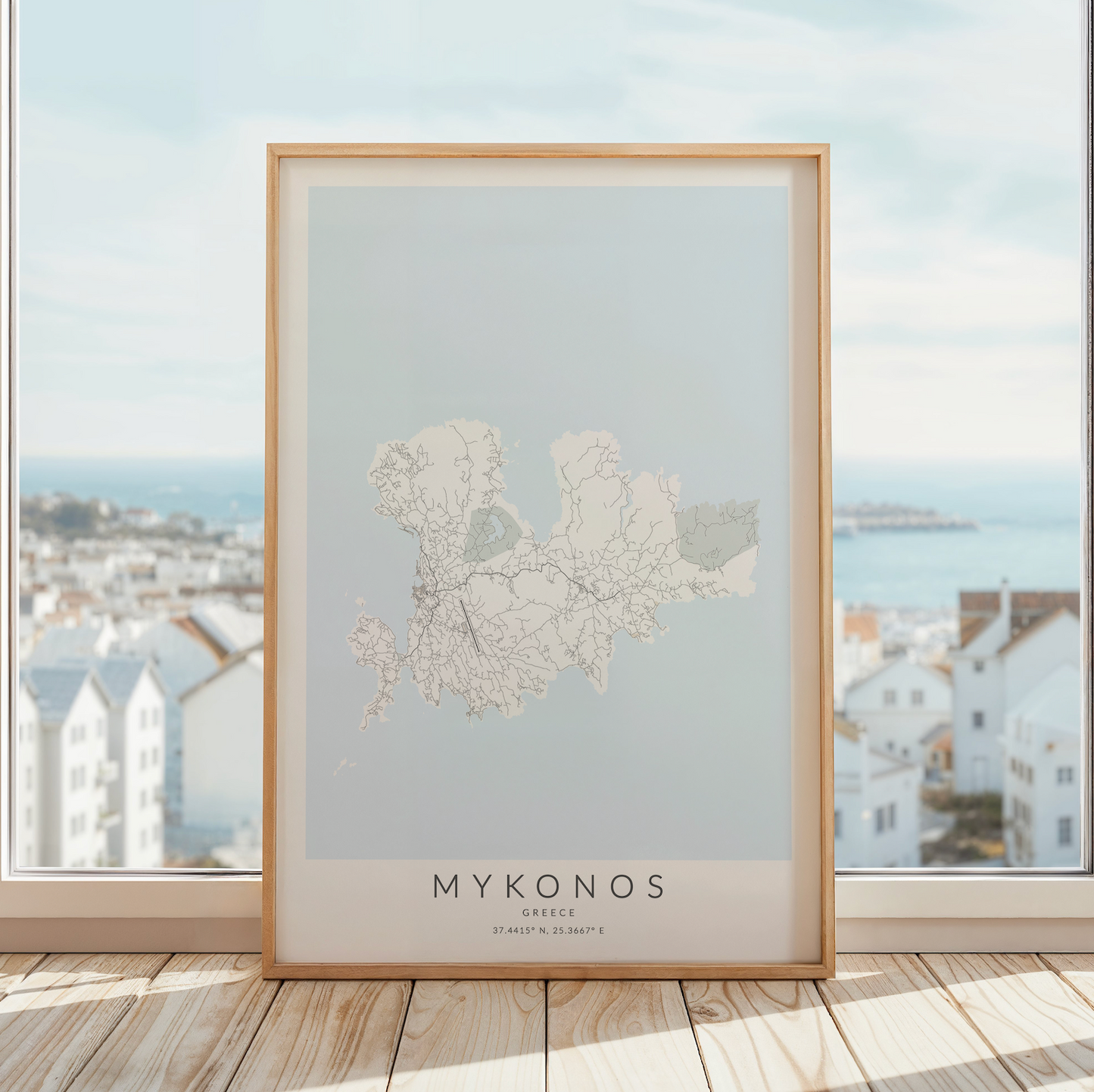 mykonos greece poster