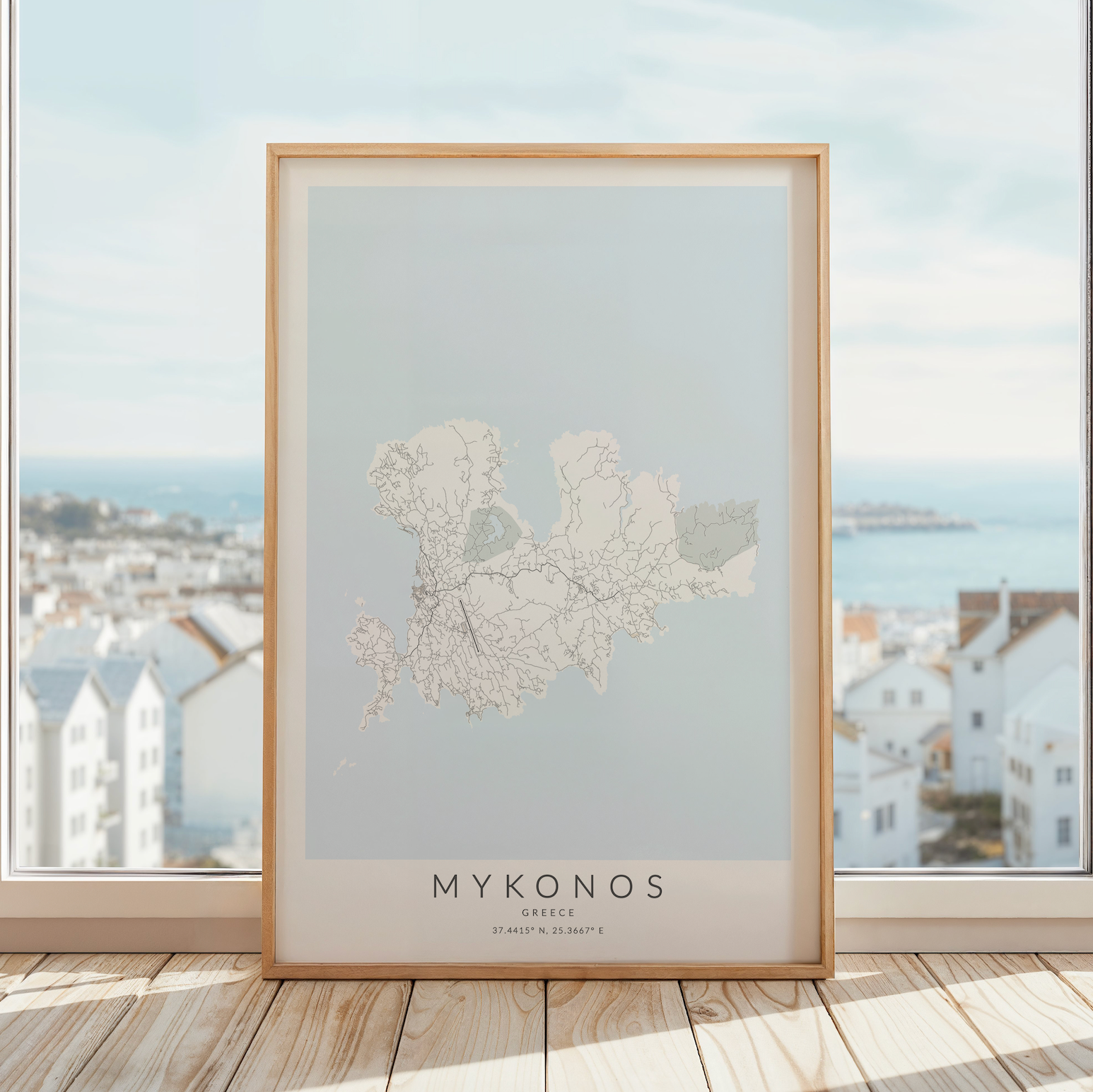 mykonos greece poster