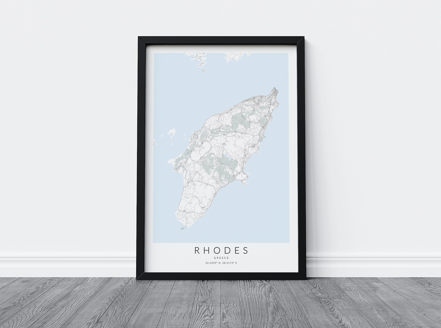 Rhodes Map Print