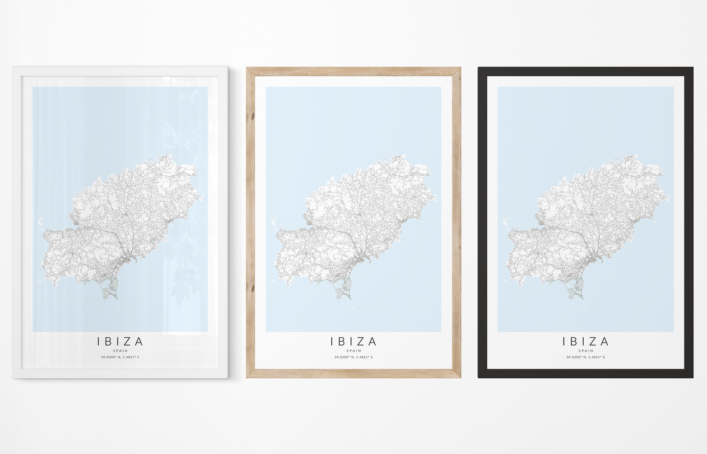 Ibiza Spain Map Print