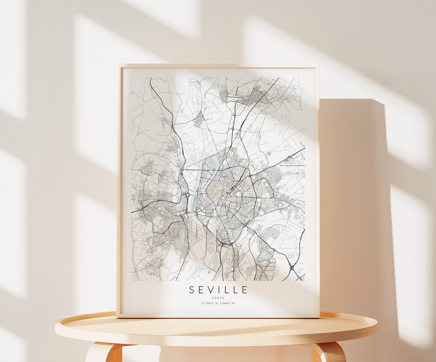 Seville Spain Map Print