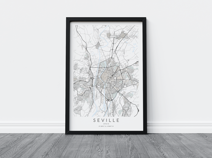 Seville Spain Map Print