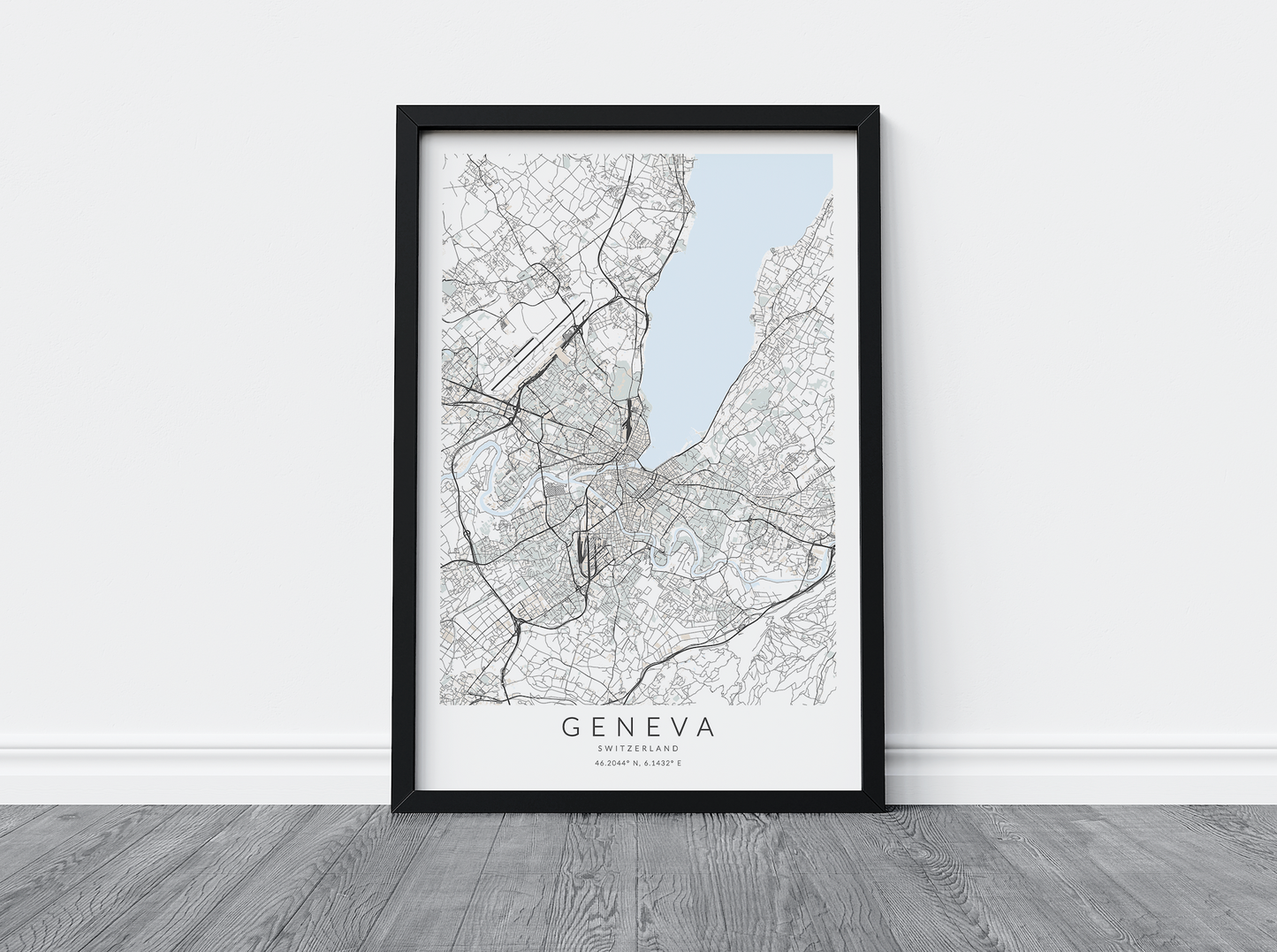 Geneva Switzerland Map Print