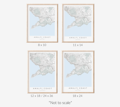 Amalfi Coast Map Print