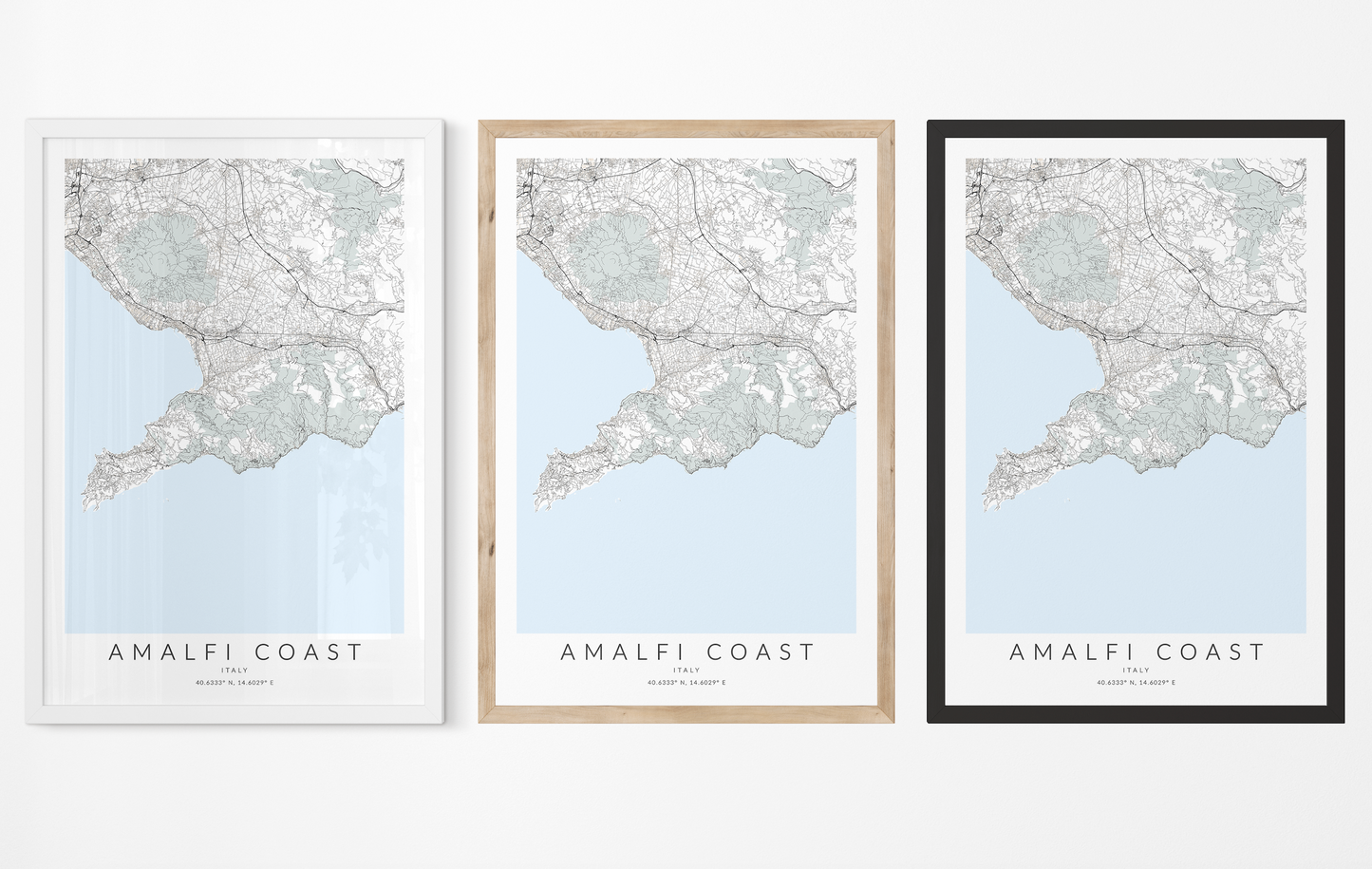 Amalfi Coast Map Print