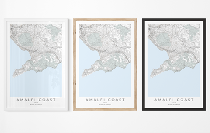 Amalfi Coast Map Print