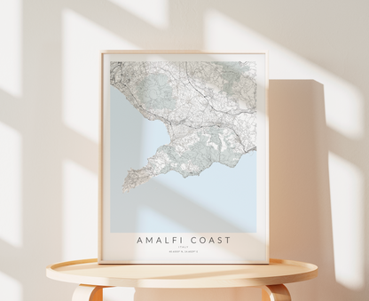Amalfi Coast Map Print