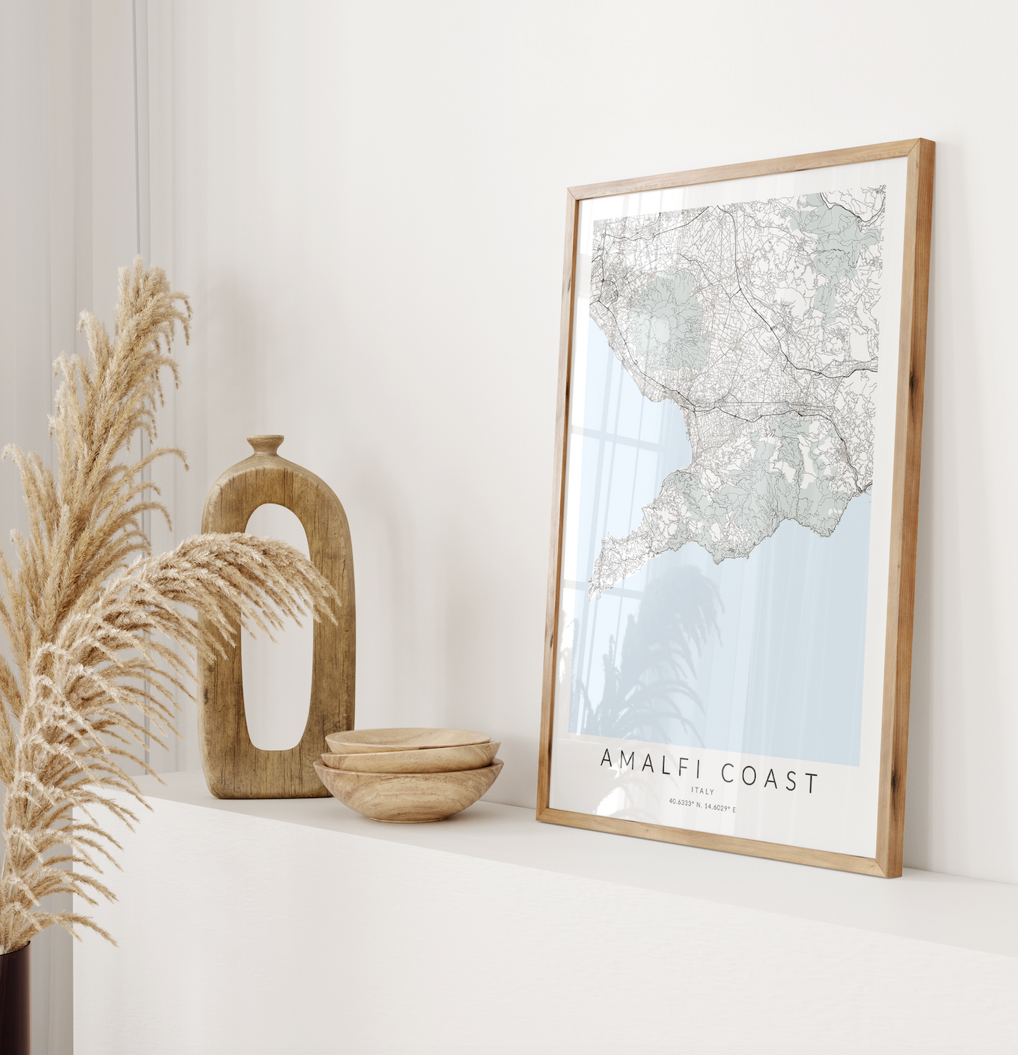 Amalfi Coast Map Print