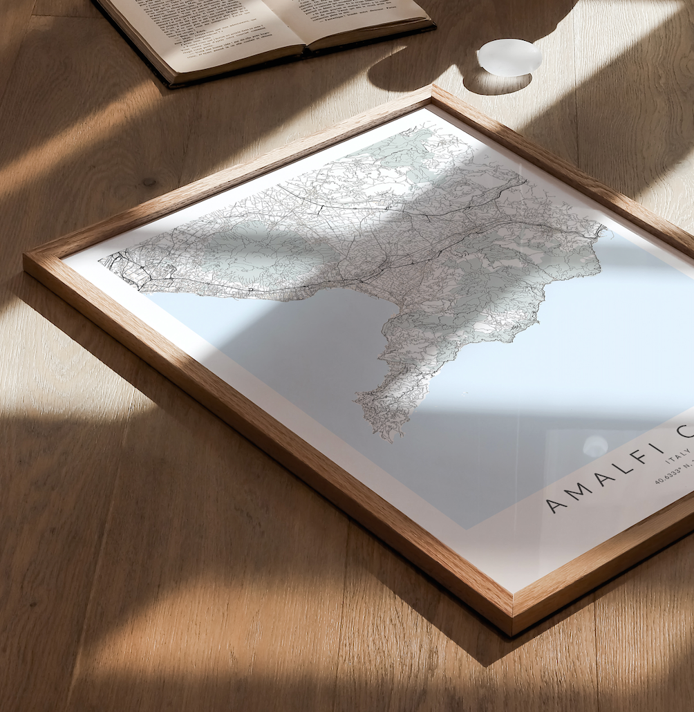 Amalfi Coast Map Print