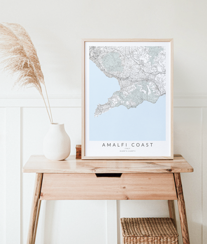 Amalfi Coast Map Print