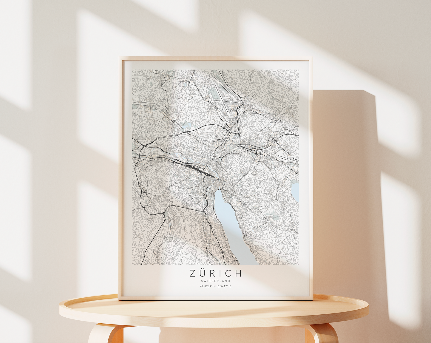 Zürich Switzerland Map Print