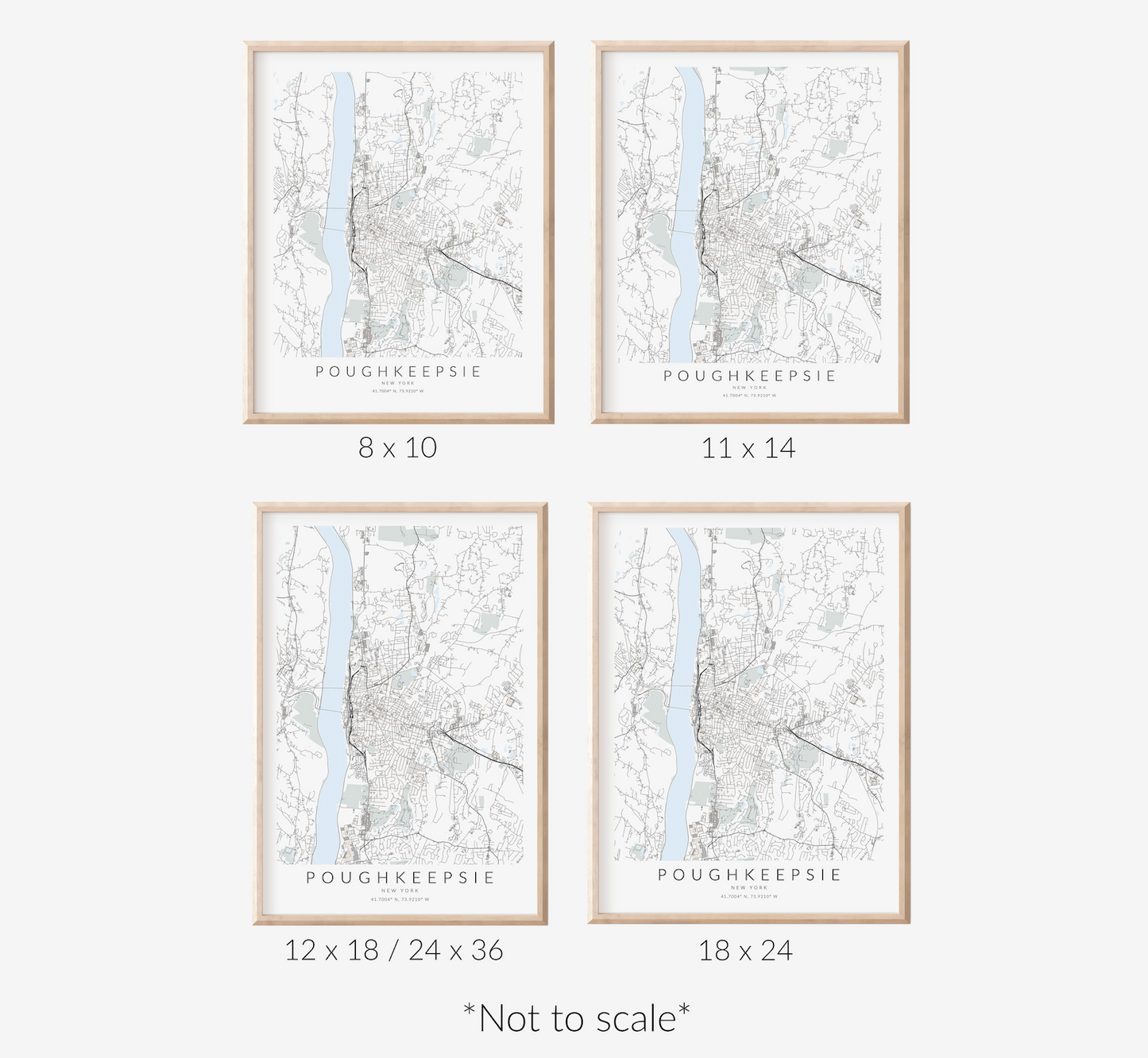 Poughkeepsie Map Print