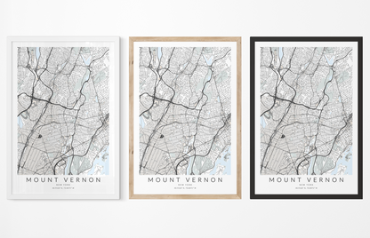 Mount Vernon Map Print