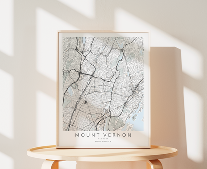 Mount Vernon Map Print