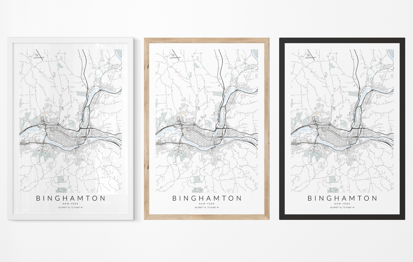 Binghamton Map Print