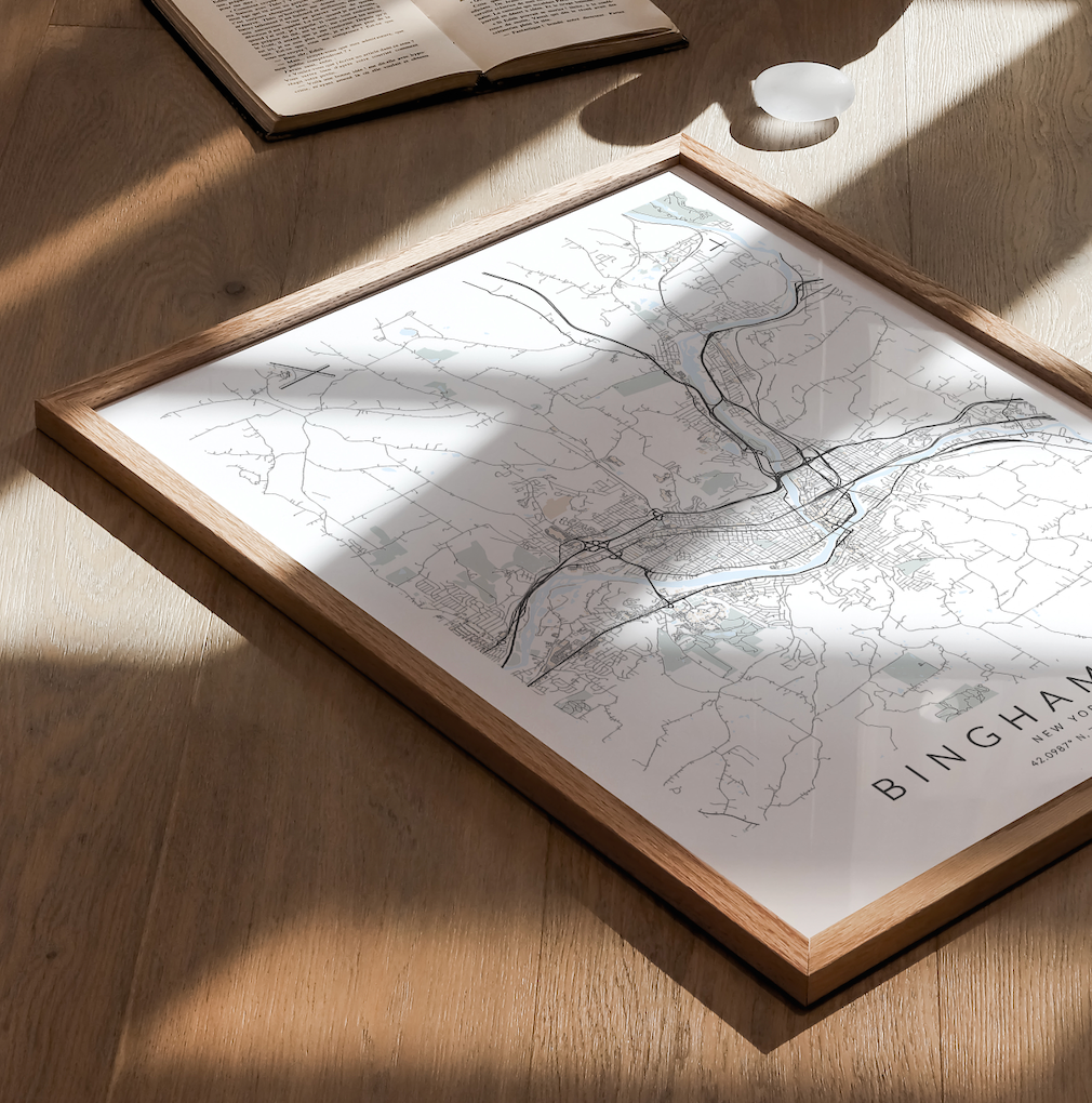 Binghamton Map Print
