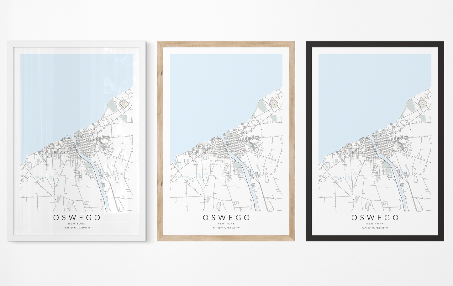 Oswego Map Print