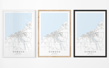 Oswego Map Print