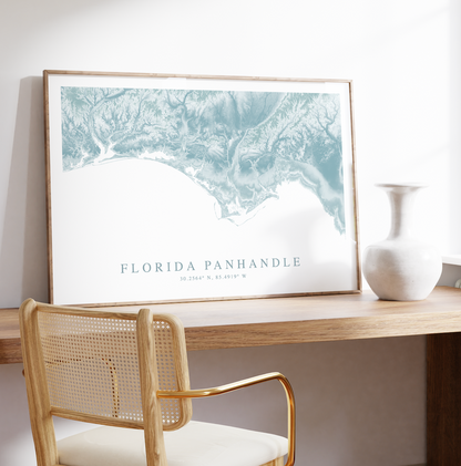 Florida Panhandle Map Print