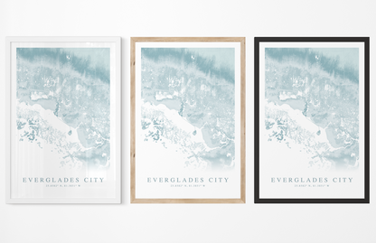 Everglades City Map Print