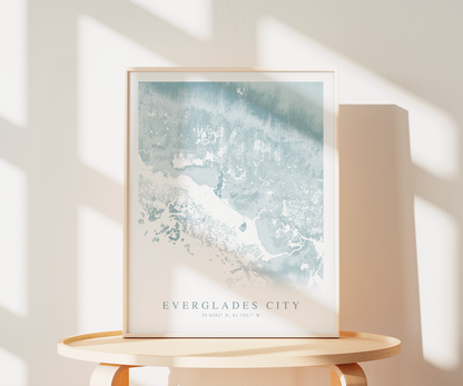 Everglades City Map Print