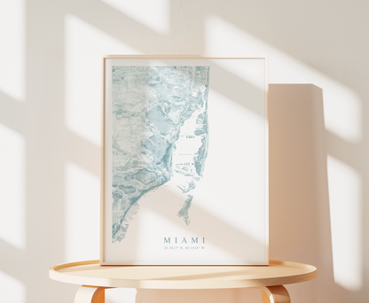 Miami Map Print