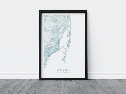 Miami Map Print