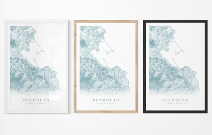 Plymouth Map Print