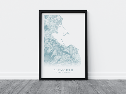 Plymouth Map Print