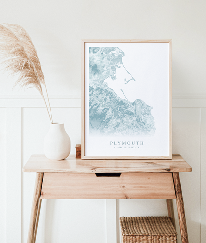 Plymouth Map Print