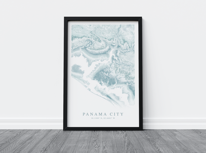 Panama City Map Print