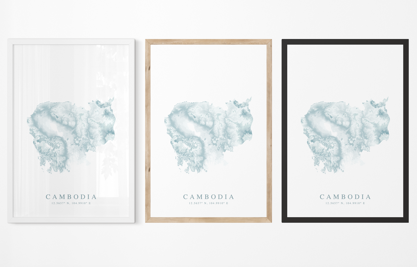 Cambodia Map Print