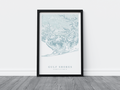 Gulf Shores Map Print