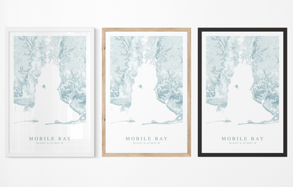 Mobile Bay Map Print