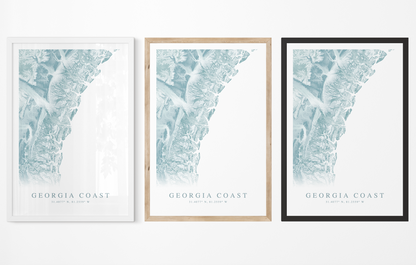 Georgia Coast Map Print