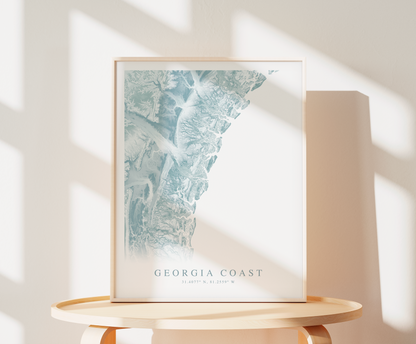 Georgia Coast Map Print