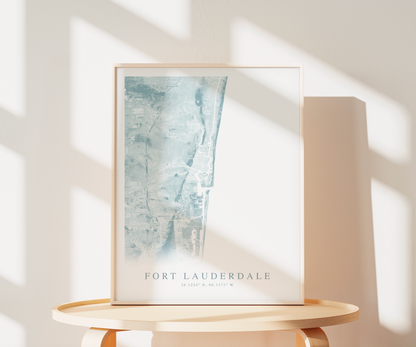 Fort Lauderdale Map Print