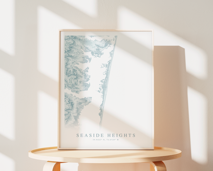 Seaside Heights Map Print