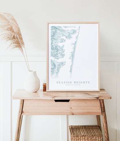 Seaside Heights Map Print