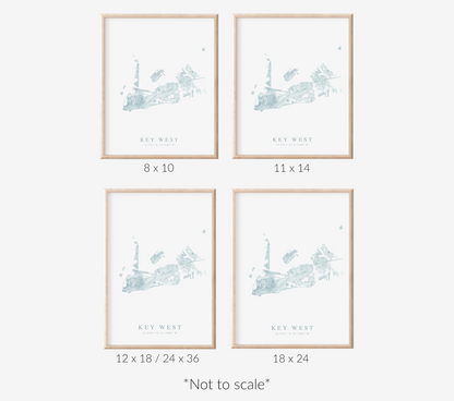 Key West Map Print