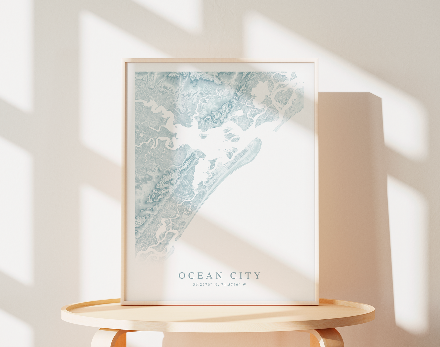 Ocean City NJ Map Print