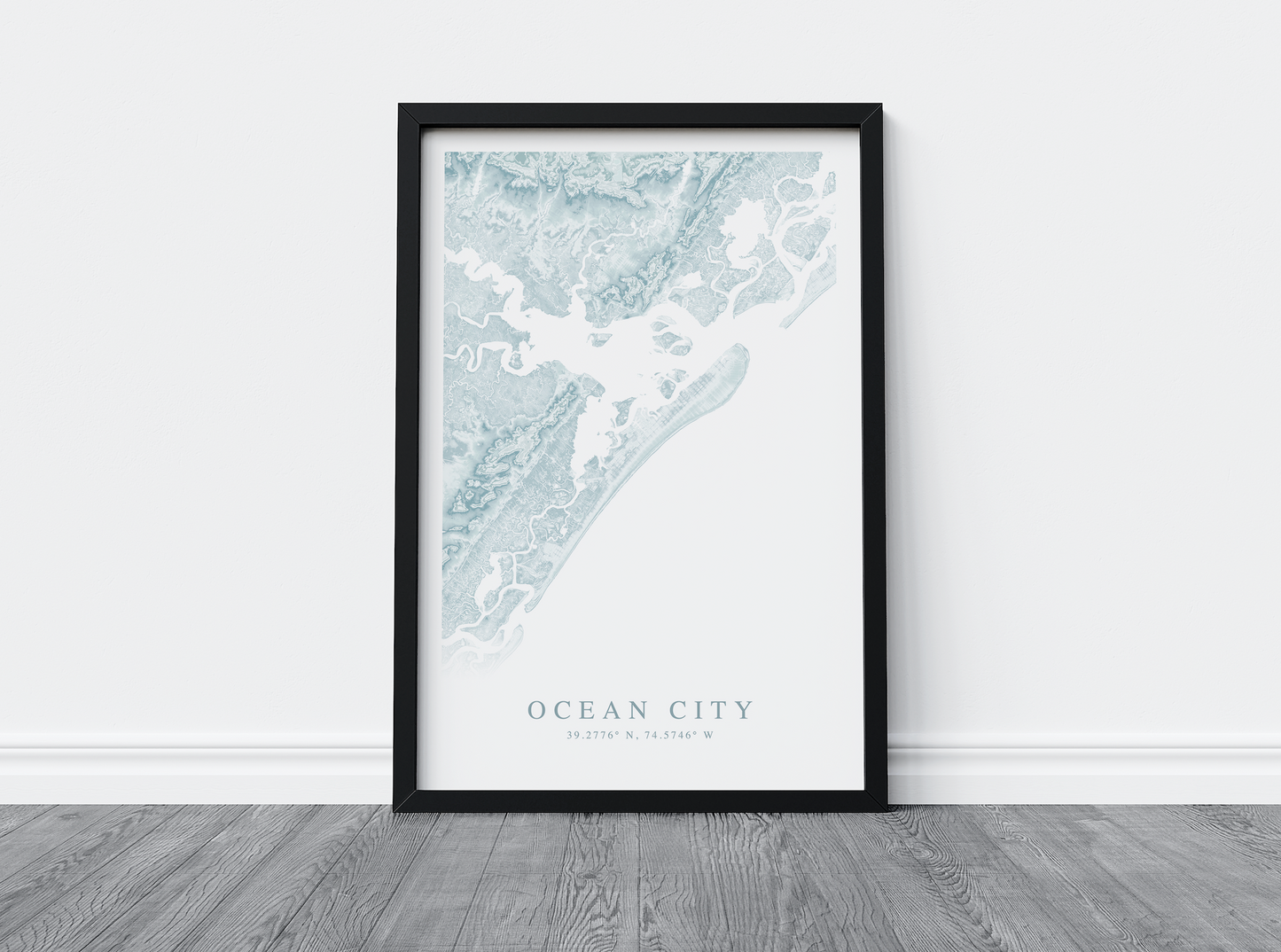 Ocean City NJ Map Print