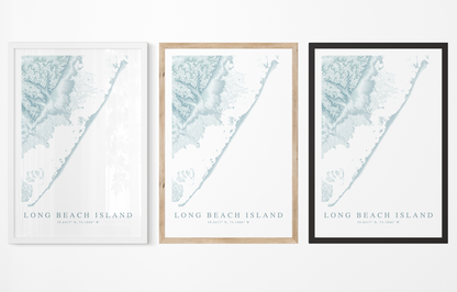 Long Beach Island Map Print