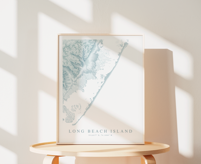 Long Beach Island Map Print