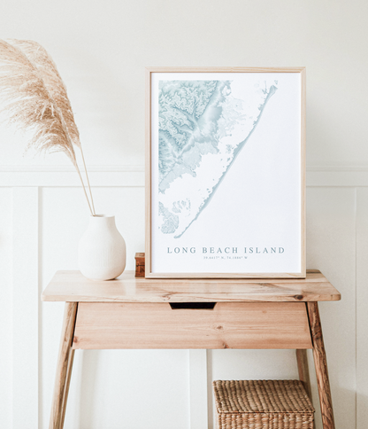 Long Beach Island Map Print