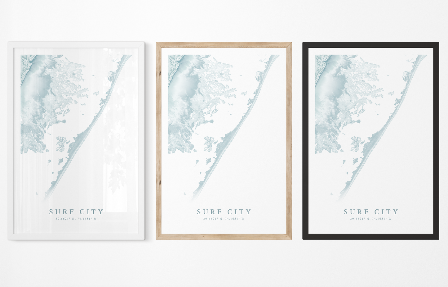 Surf City Map Print